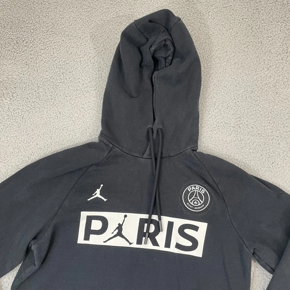 Nike Jordan Paris Saint-Germain Hoodie Men M Black PSG Pullover BQ8350-010
